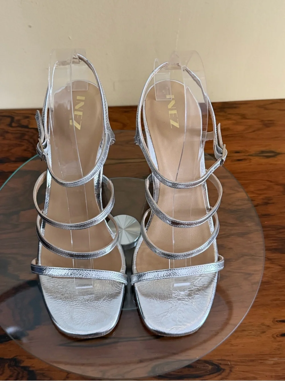 Inez Sasha heel in Silver Metallic size 9.5